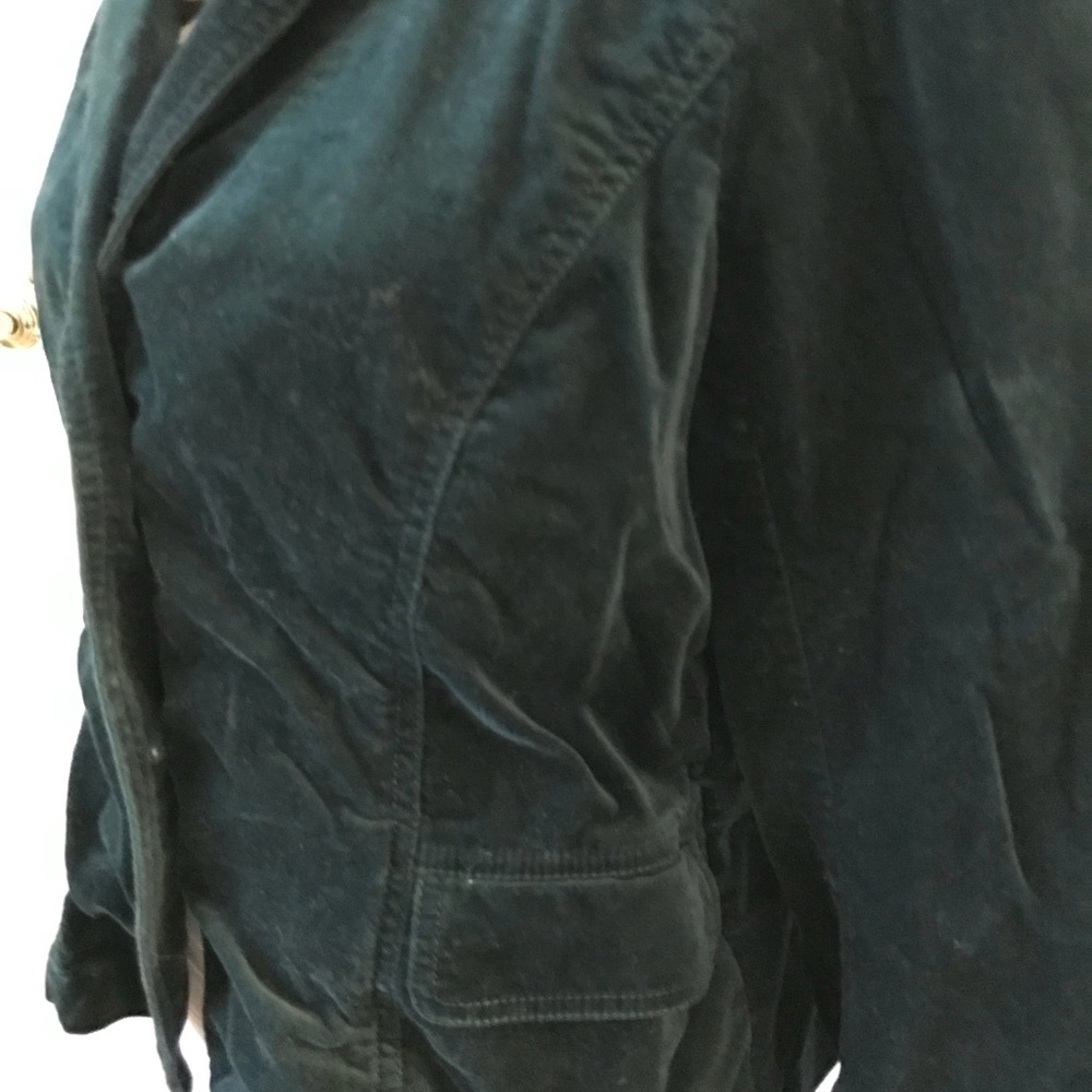 LOFT Dark Green Velvet Blazer - Picture 5 of 8